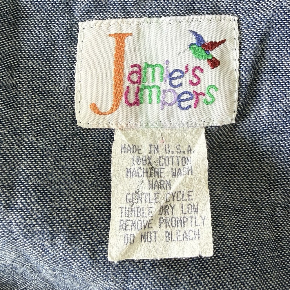 VTG Jamie's Jumpers Dark Denim Maxi Dress USA Plus 3X Cottage Farmhouse - Picture 5 of 7
